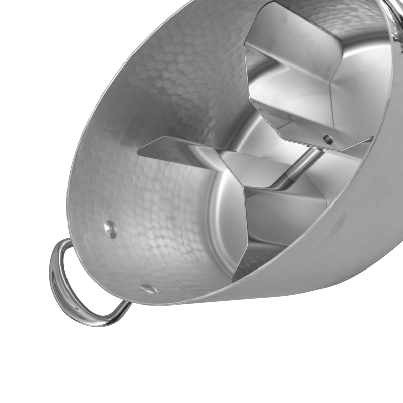 Seau à champagne ovale en aluminium martelé M'30