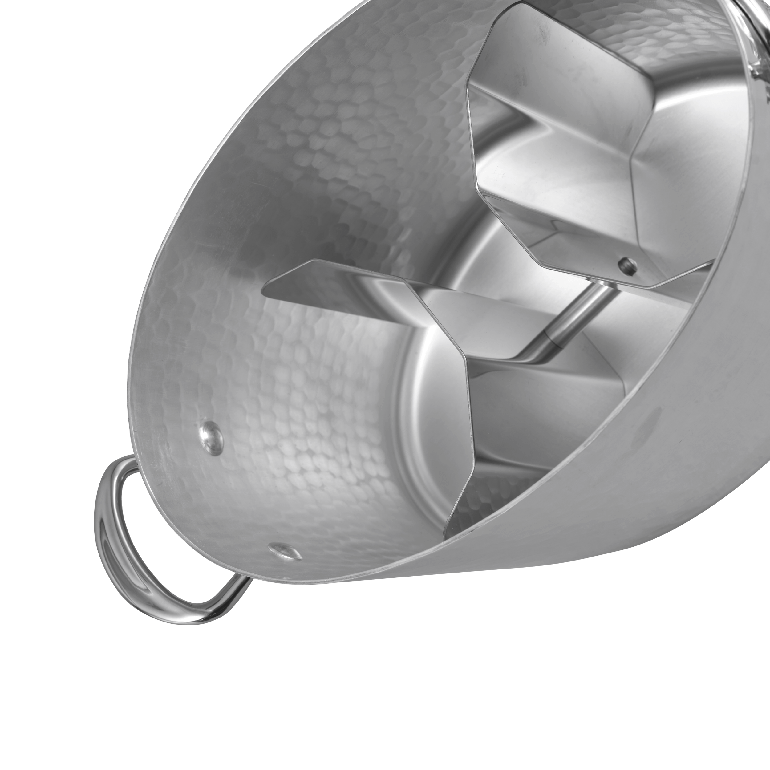 Seau à champagne ovale en aluminium martelé M'30