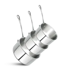 Batterie de 3 casseroles en inox M'COOK