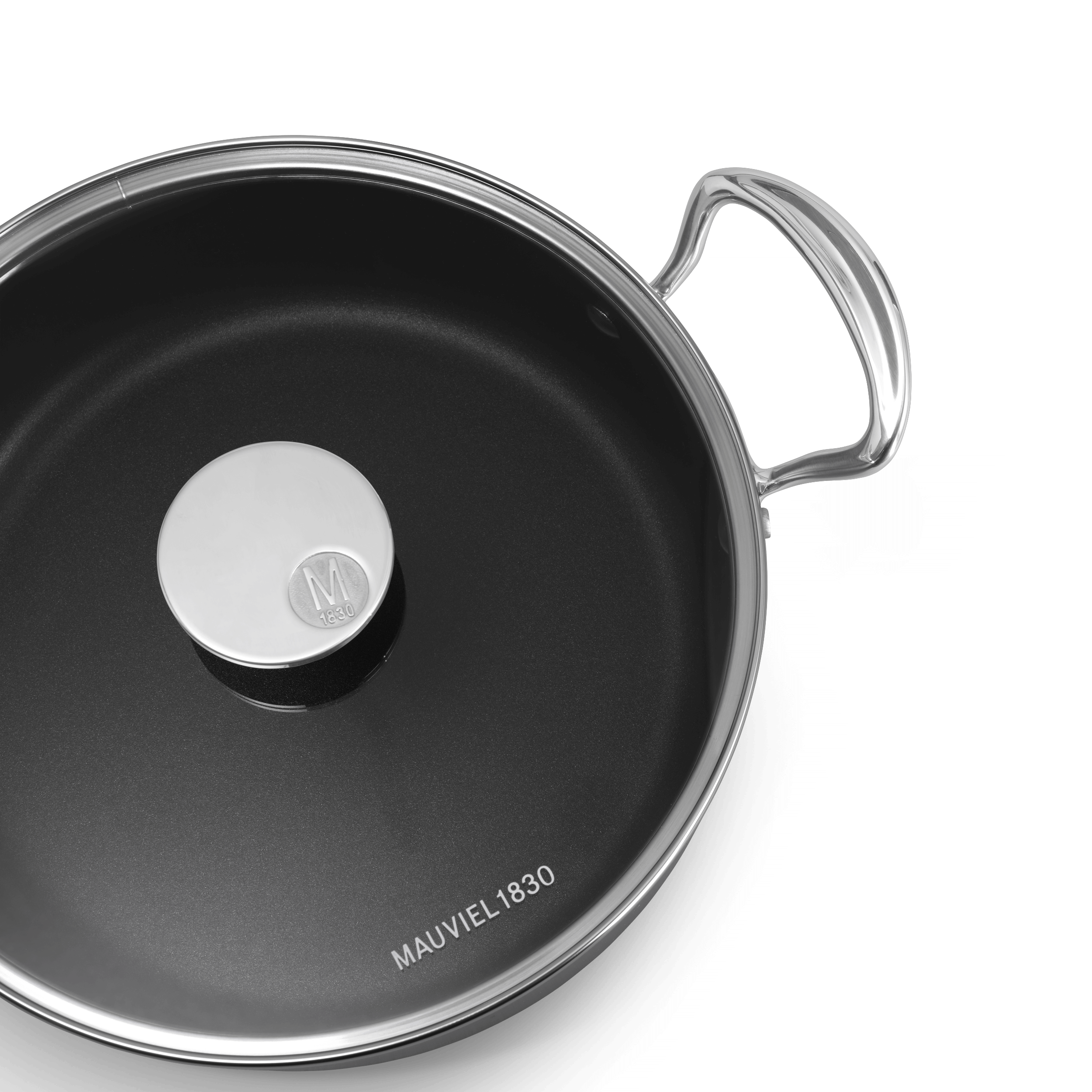 Cocotte antiadhésive en aluminium anodisé avec couvercle verre M'STONE 3