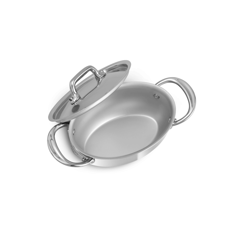 Cocotte ovale en inox avec couvercle M'MINIS