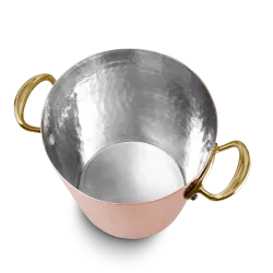 Seau à champagne en cuivre étamé martelé M'30