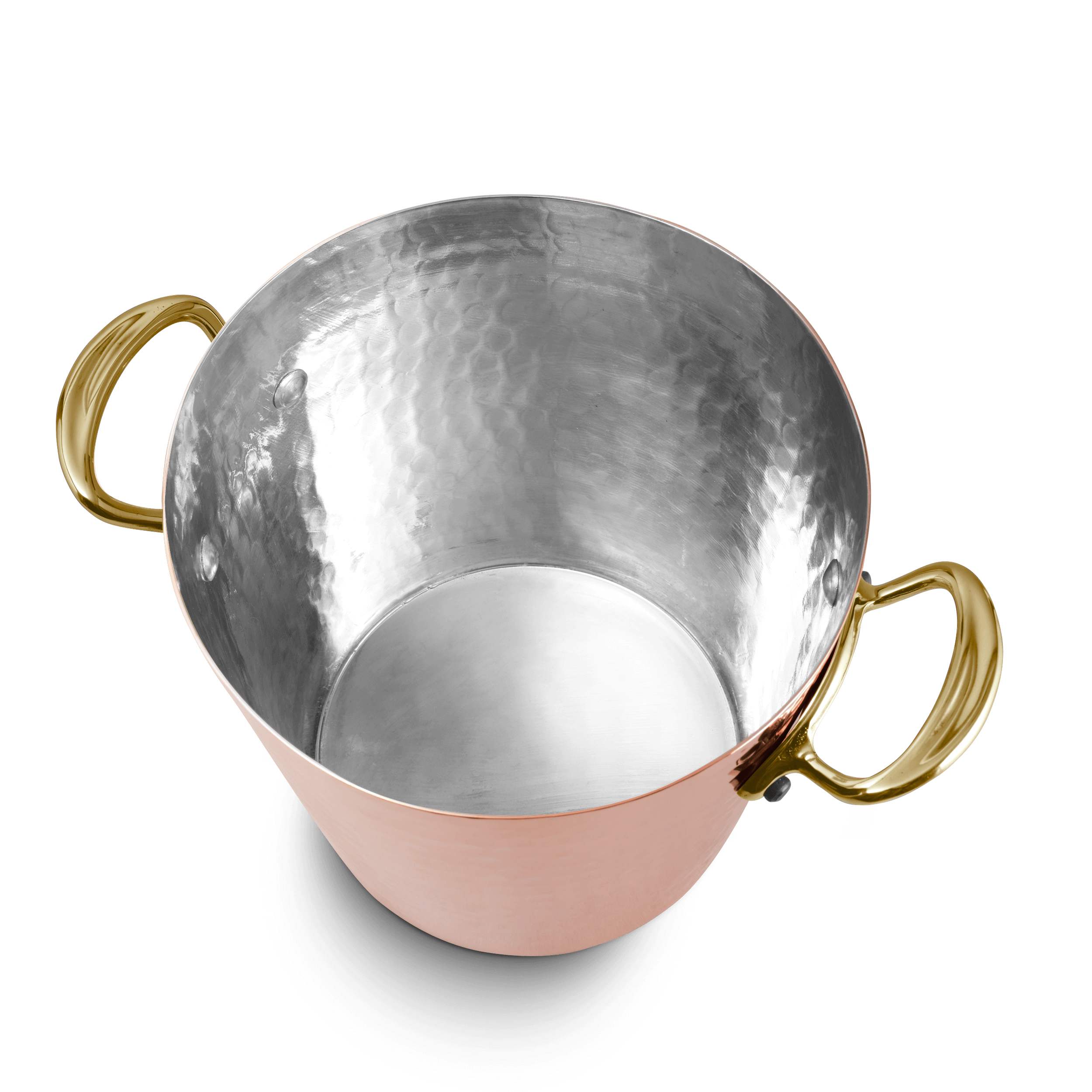 Seau à champagne en cuivre étamé martelé M'30