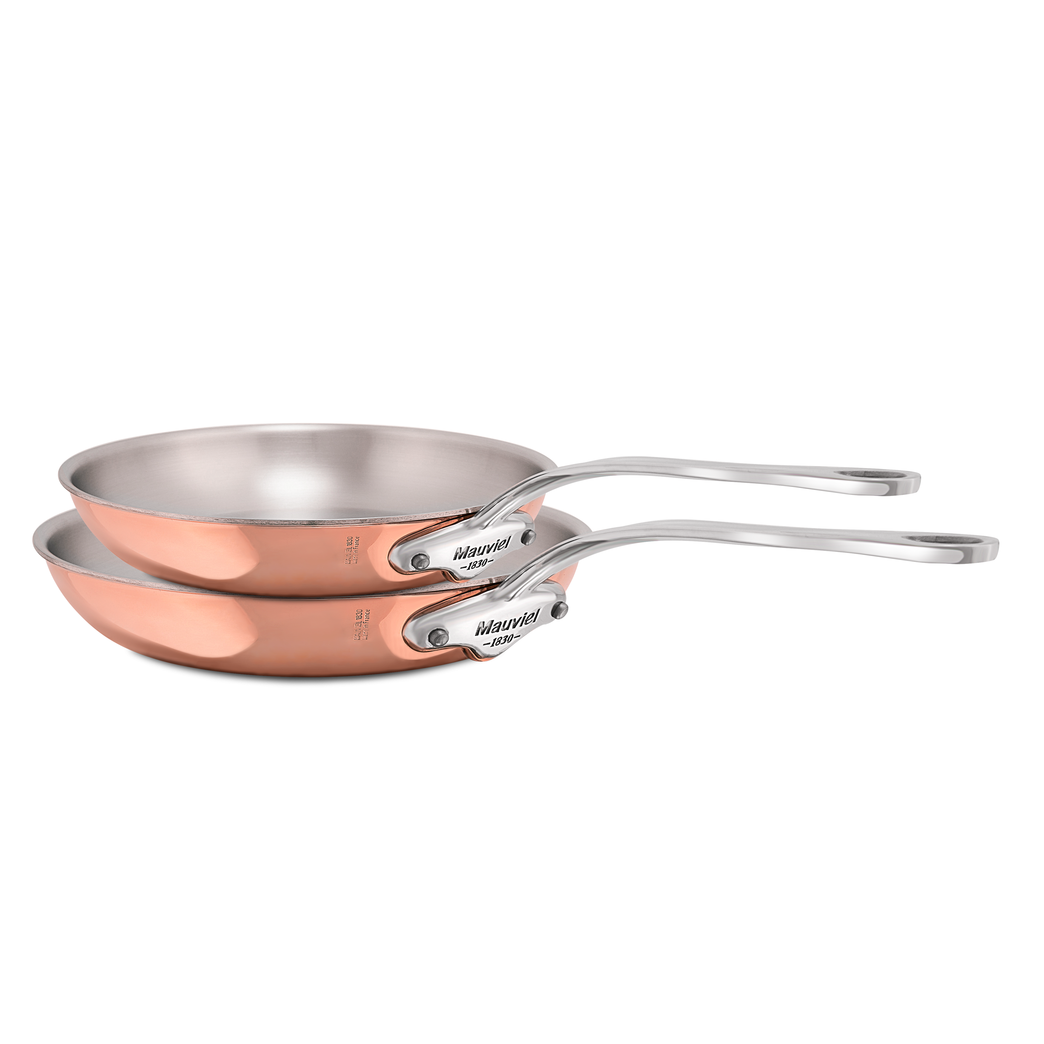 Batterie de 2 pièces en cuivre inox induction M'6S