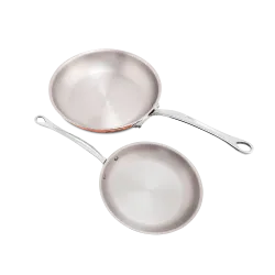 Batterie de 2 pièces en cuivre inox induction M'6S