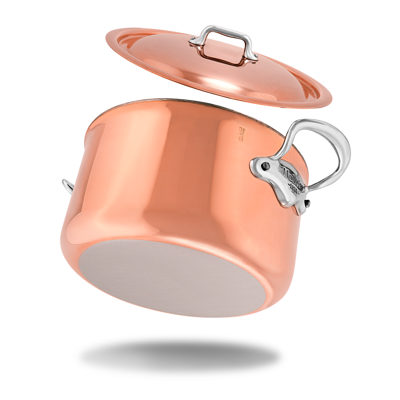 Cocotte en cuivre inox induction avec couvercle M'6S