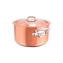 Cocotte en cuivre inox induction avec couvercle M'6S
