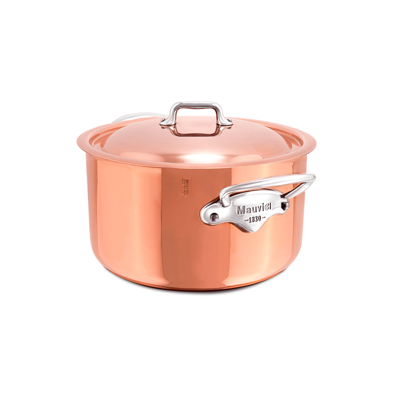 Cocotte en cuivre inox induction avec couvercle M'6S