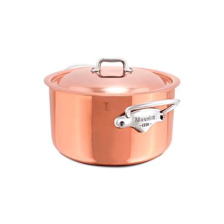 Cocotte en cuivre inox induction avec couvercle M'6S