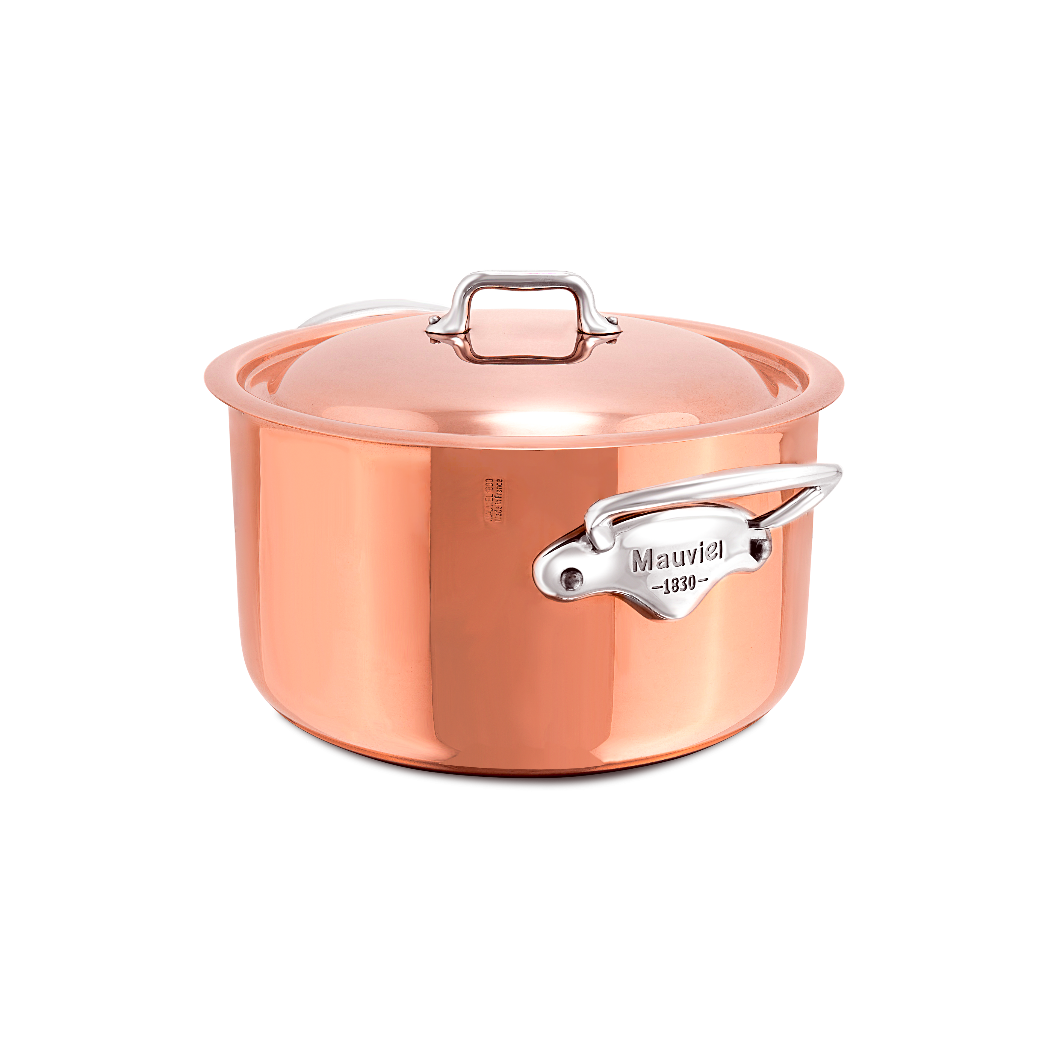 Cocotte en cuivre inox induction avec couvercle M'6S