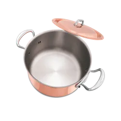 Cocotte en cuivre inox induction avec couvercle M'6S