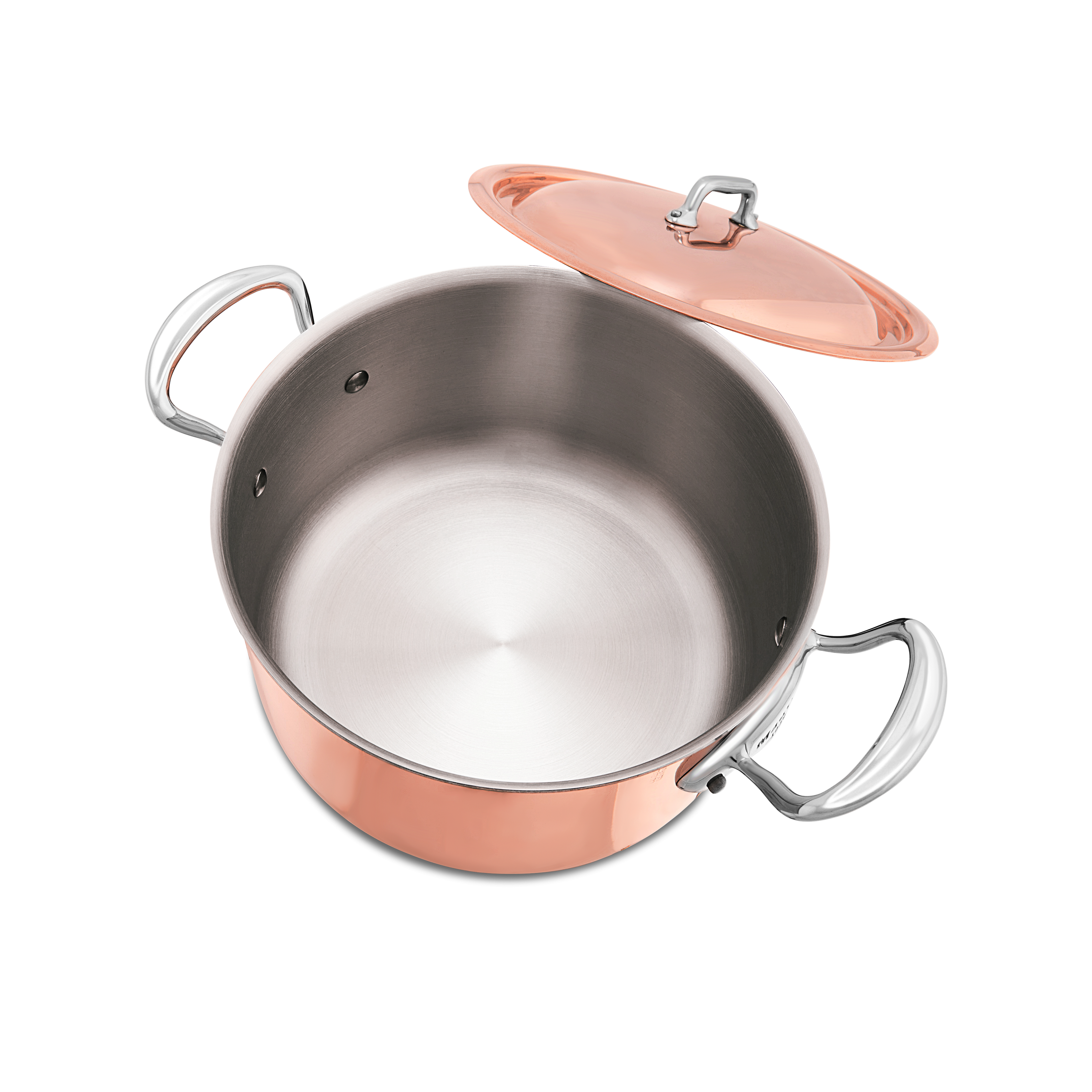 Cocotte en cuivre inox induction avec couvercle M'6S