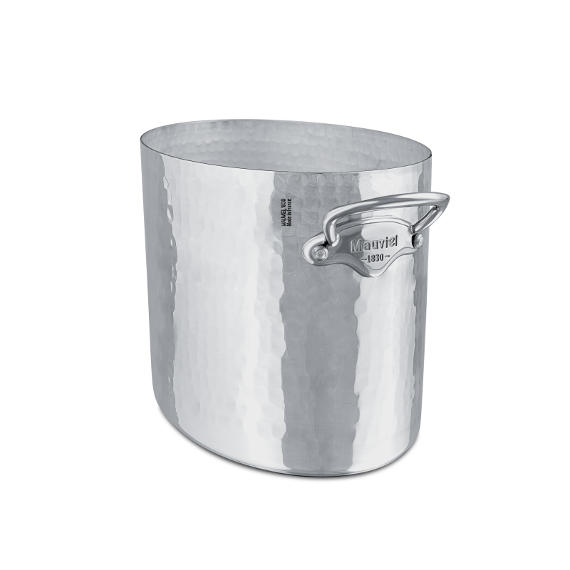 Seau à champagne ovale en aluminium martelé M'30