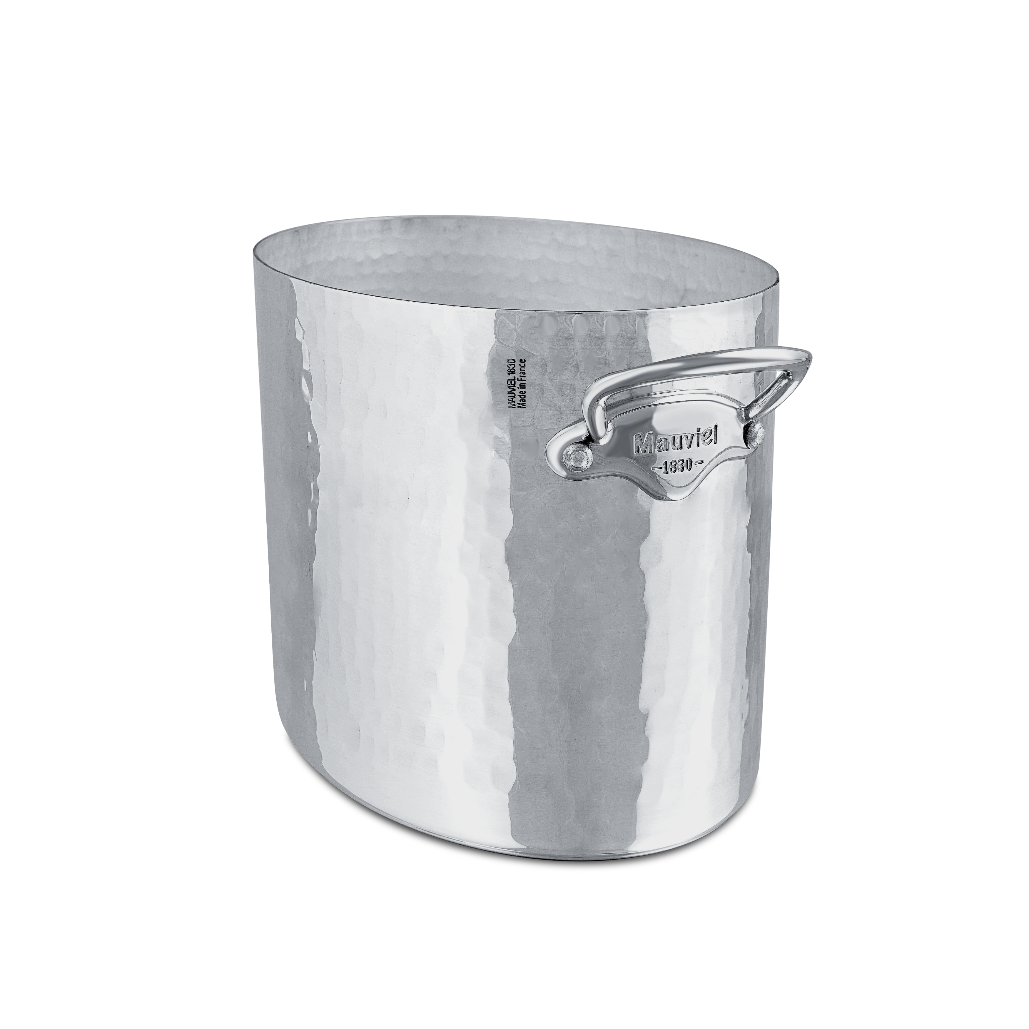 Seau à champagne ovale en aluminium martelé M'30