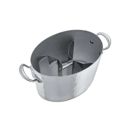 Seau à champagne ovale en aluminium martelé M'30