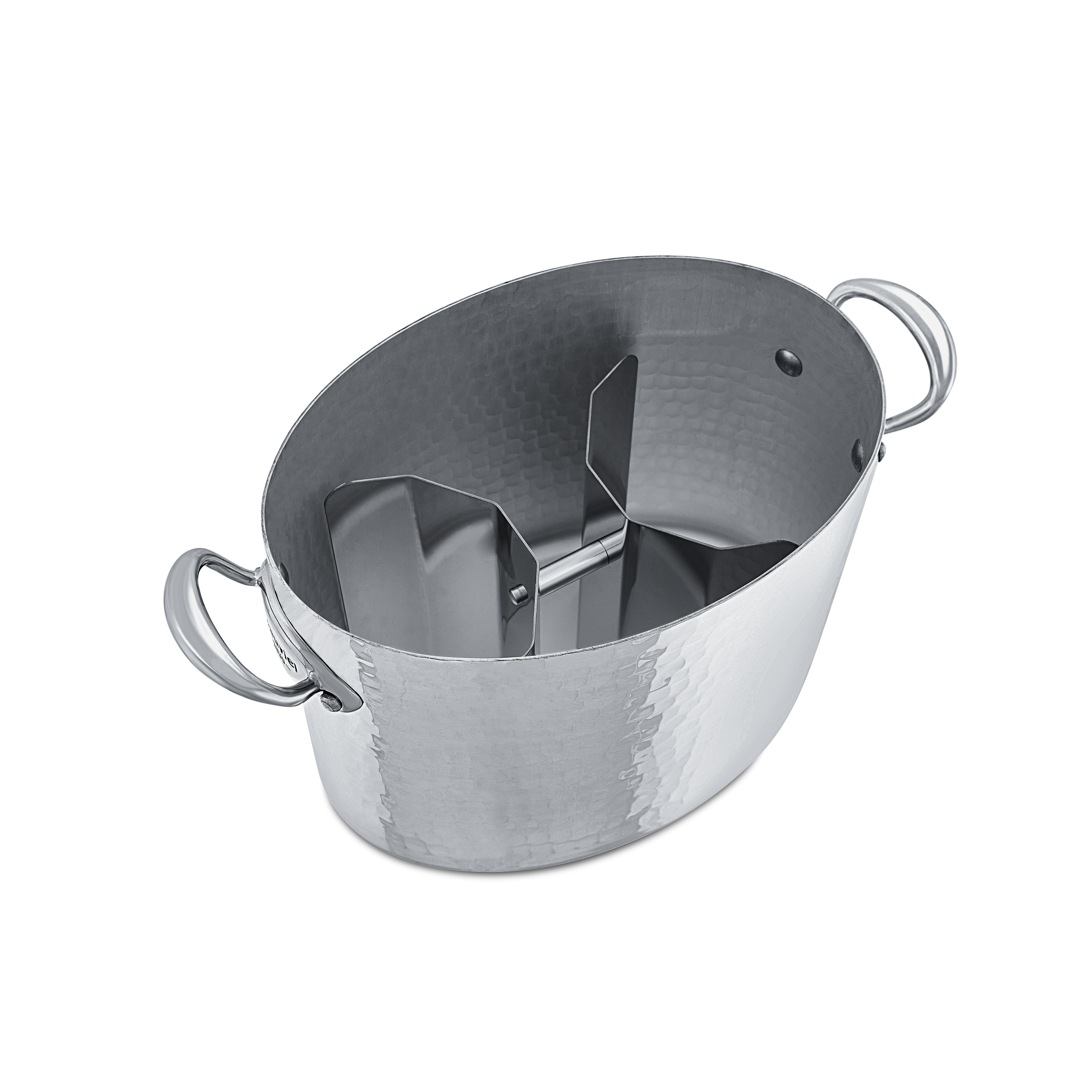 Seau à champagne ovale en aluminium martelé M'30