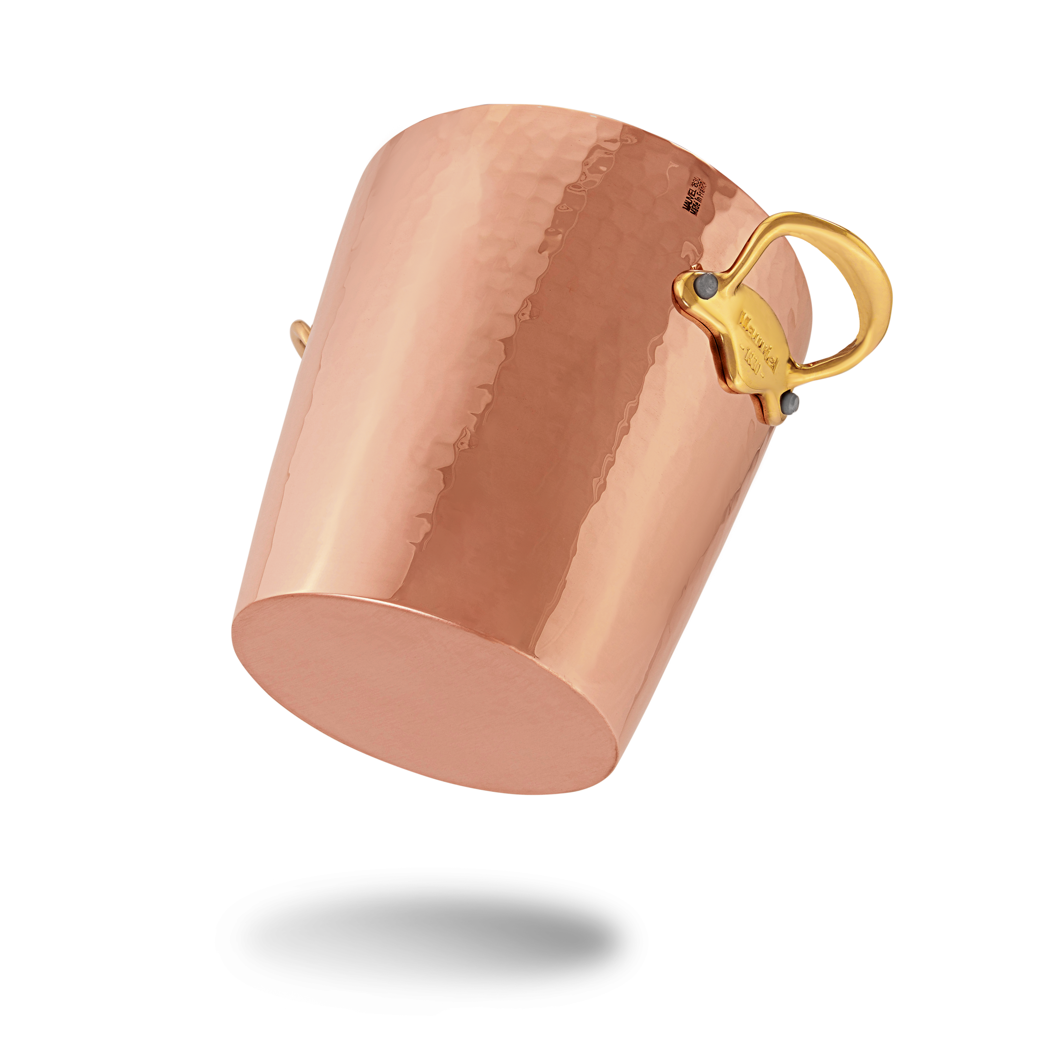 Seau à champagne en cuivre étamé martelé M'30