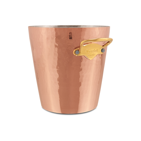 Seau à champagne en cuivre étamé martelé M'30