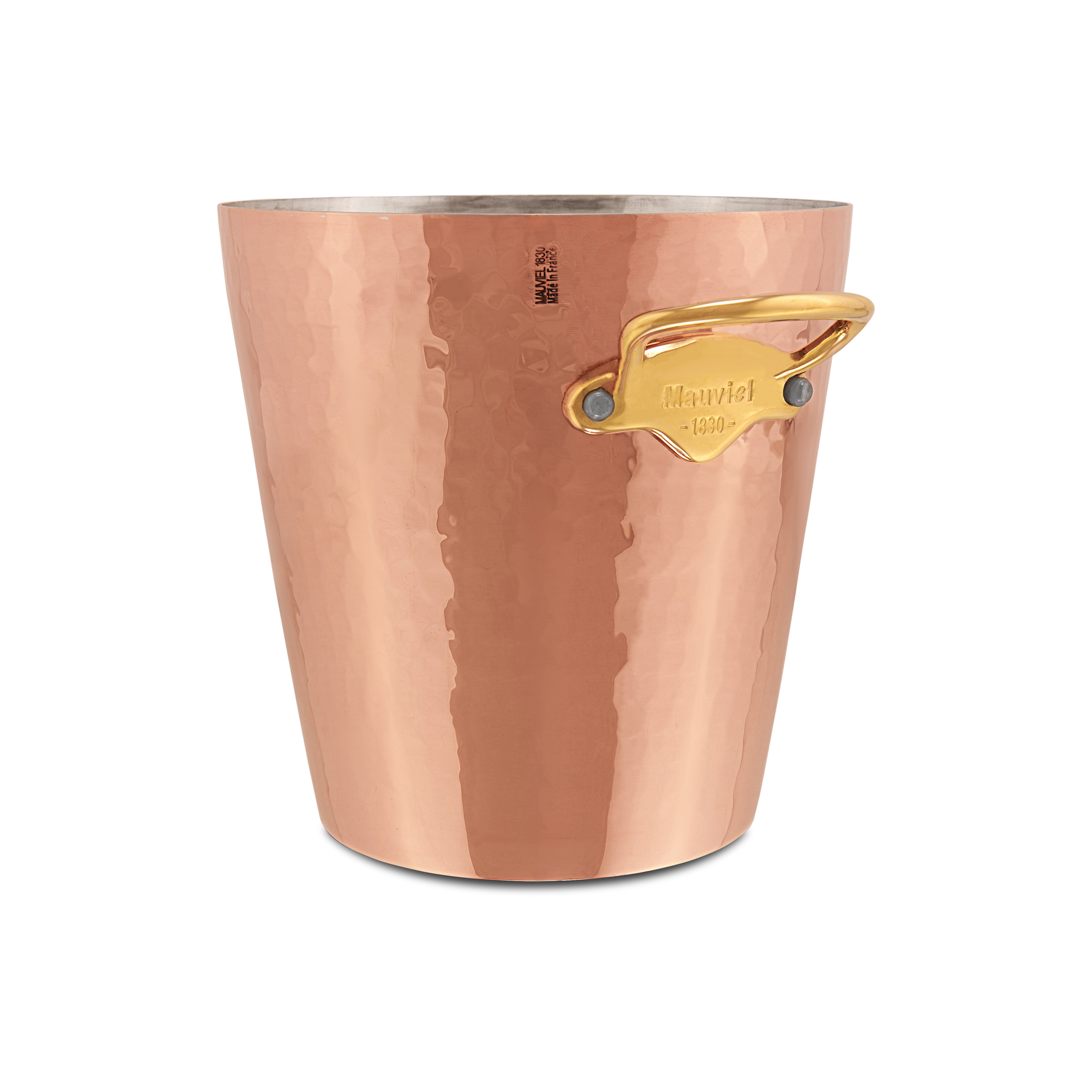 Seau à champagne en cuivre étamé martelé M'30