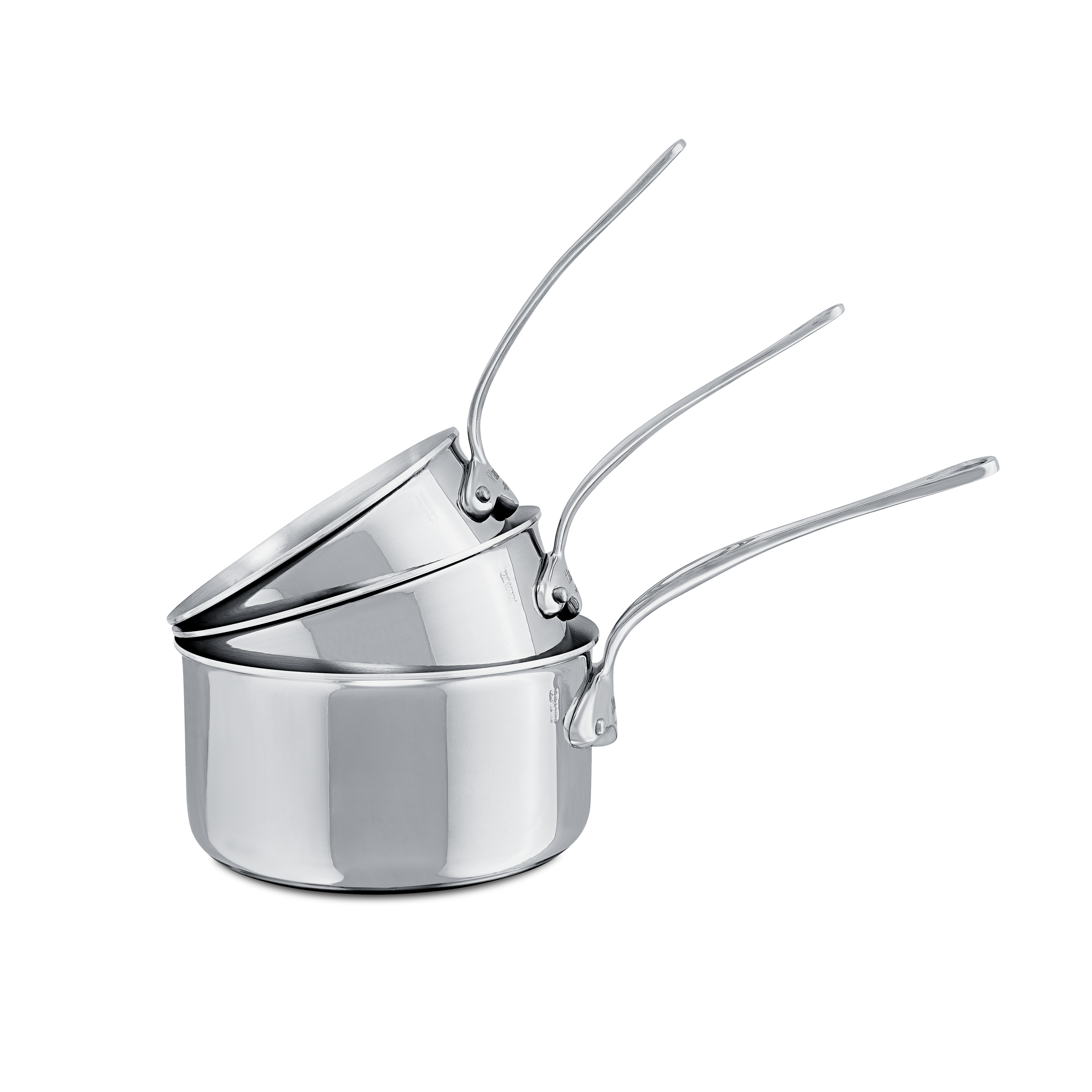 Batterie de 3 casseroles en inox M'COOK