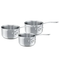 Batterie de 3 casseroles en inox M'COOK