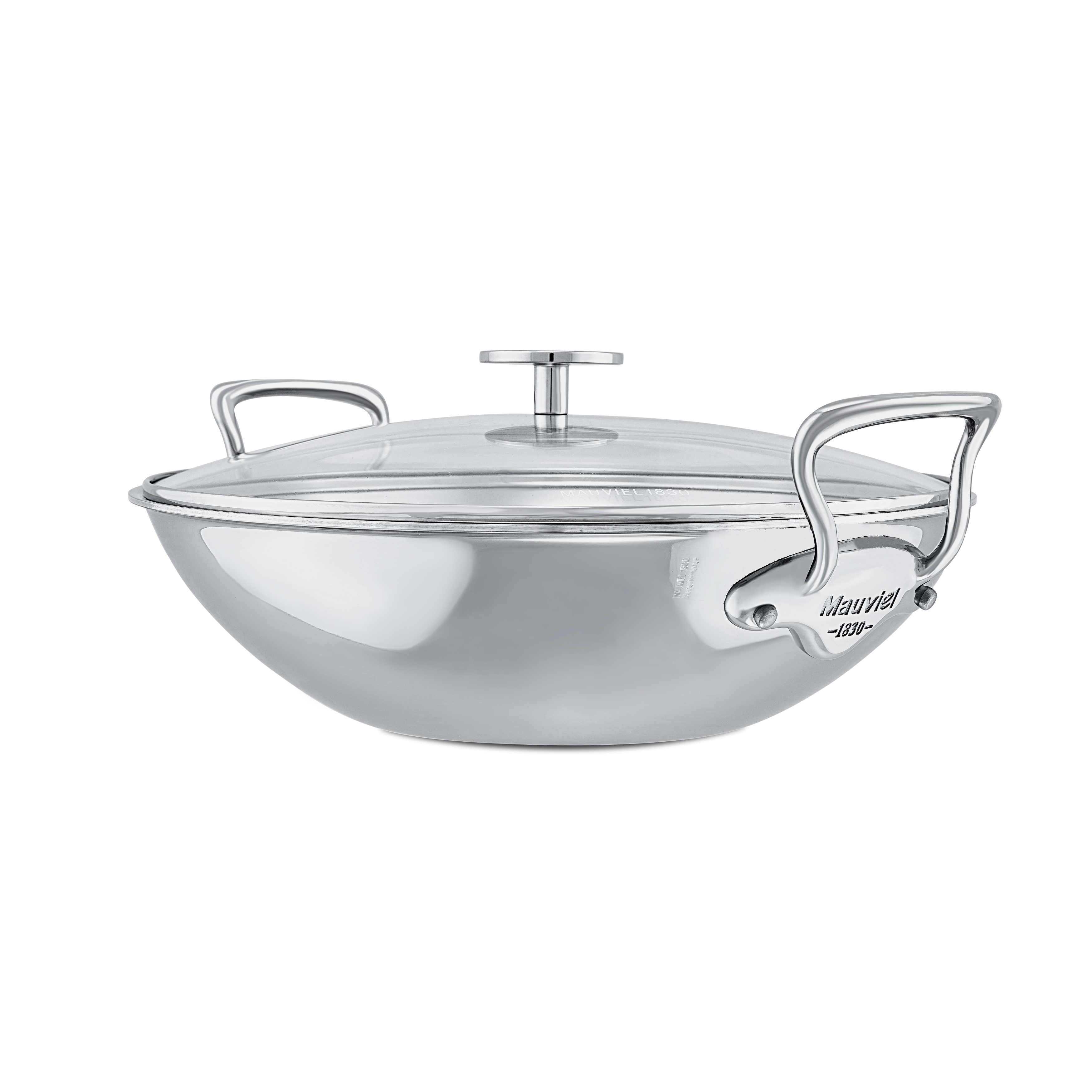 Wok en inox avec couvercle verre M'COOK ACCESSOIRE