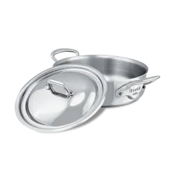 Rondeau en inox avec couvercle M'COOK