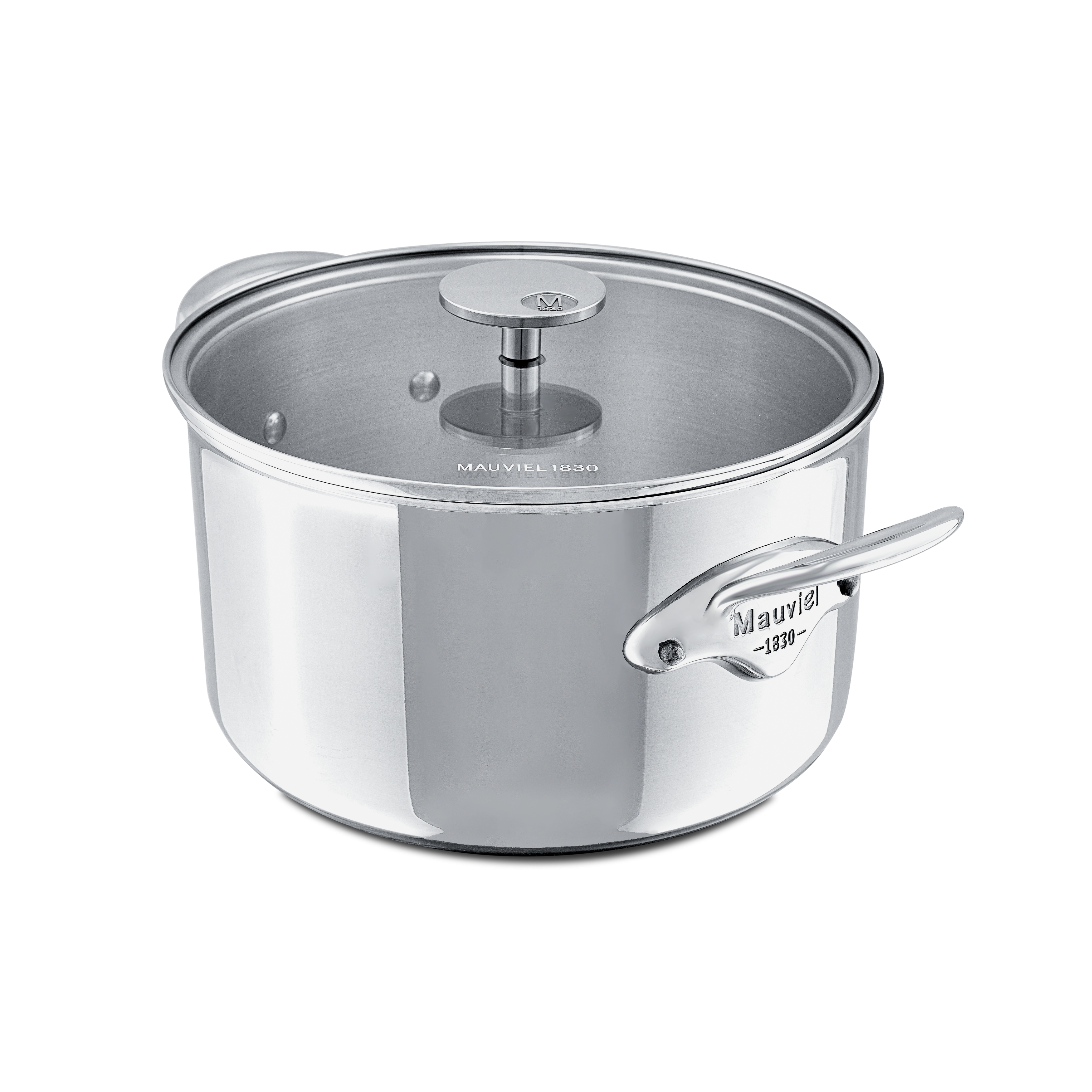 Cocotte en inox avec couvercle verre M'COOK
