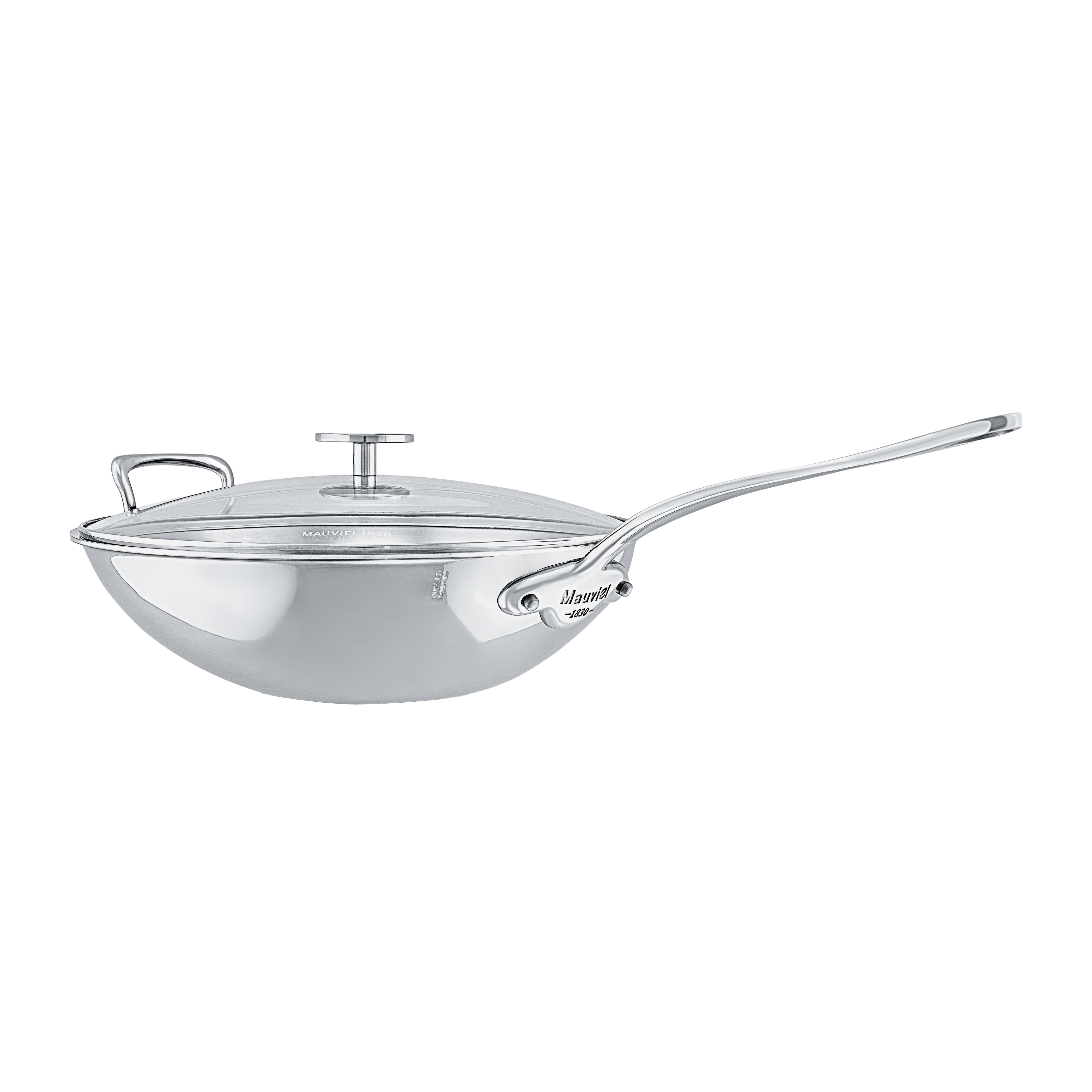 Wok en inox avec couvercle verre M'COOK ACCESSOIRE