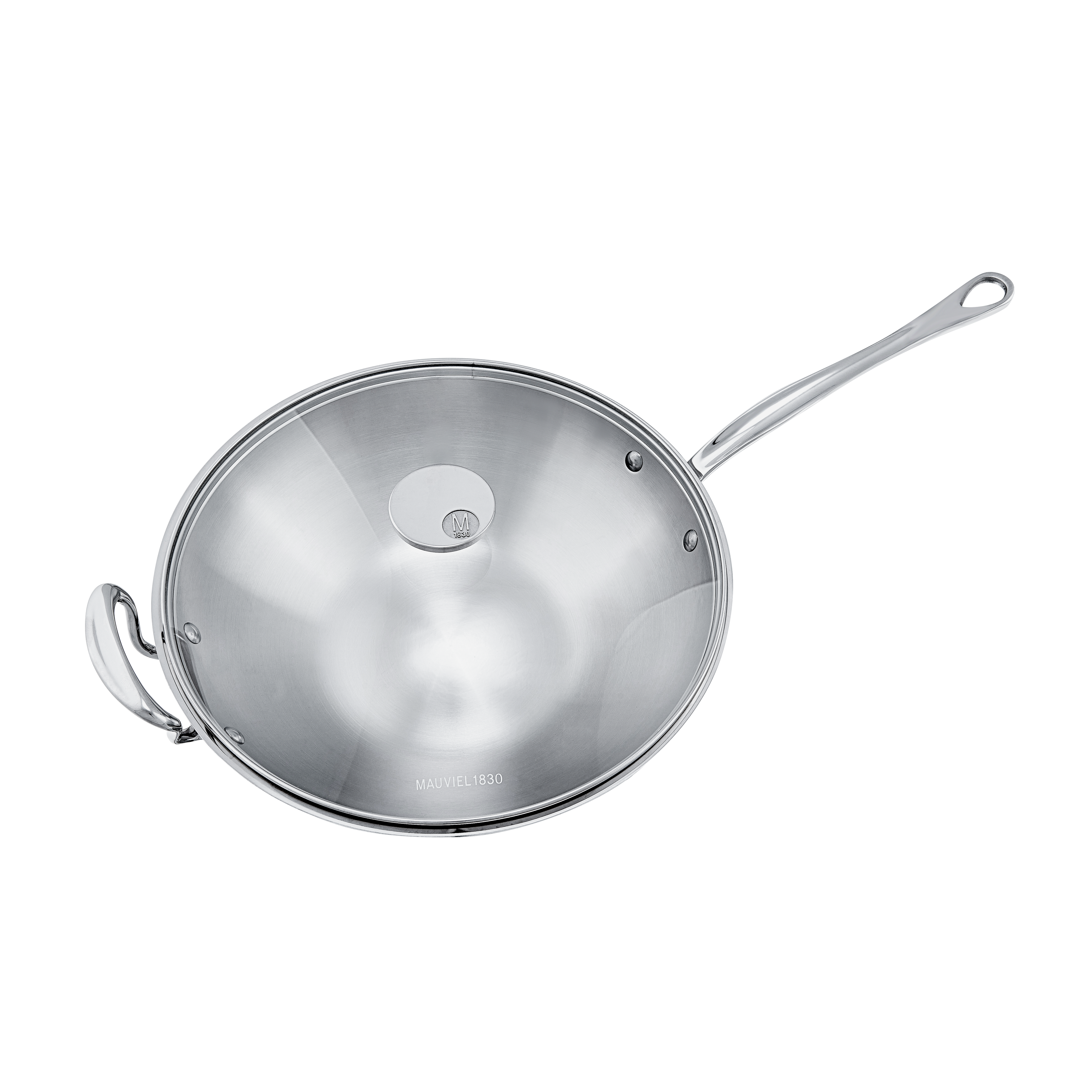 Wok en inox avec couvercle verre M'COOK ACCESSOIRE