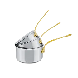 Batterie de 3 casseroles en inox M'COOK B