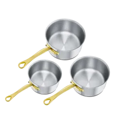 Batterie de 3 casseroles en inox M'COOK B