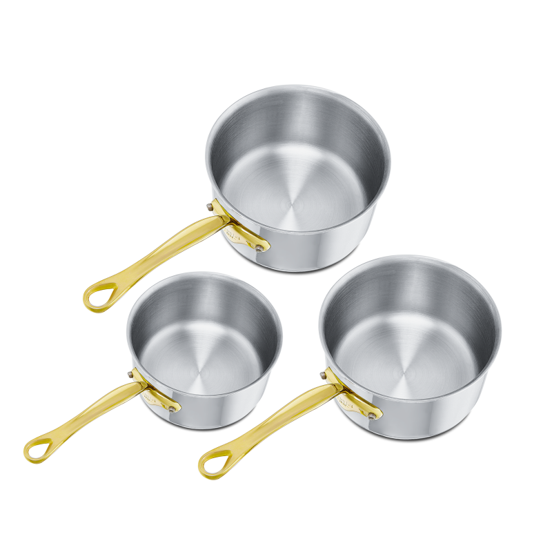 Batterie de 3 casseroles en inox M'COOK B