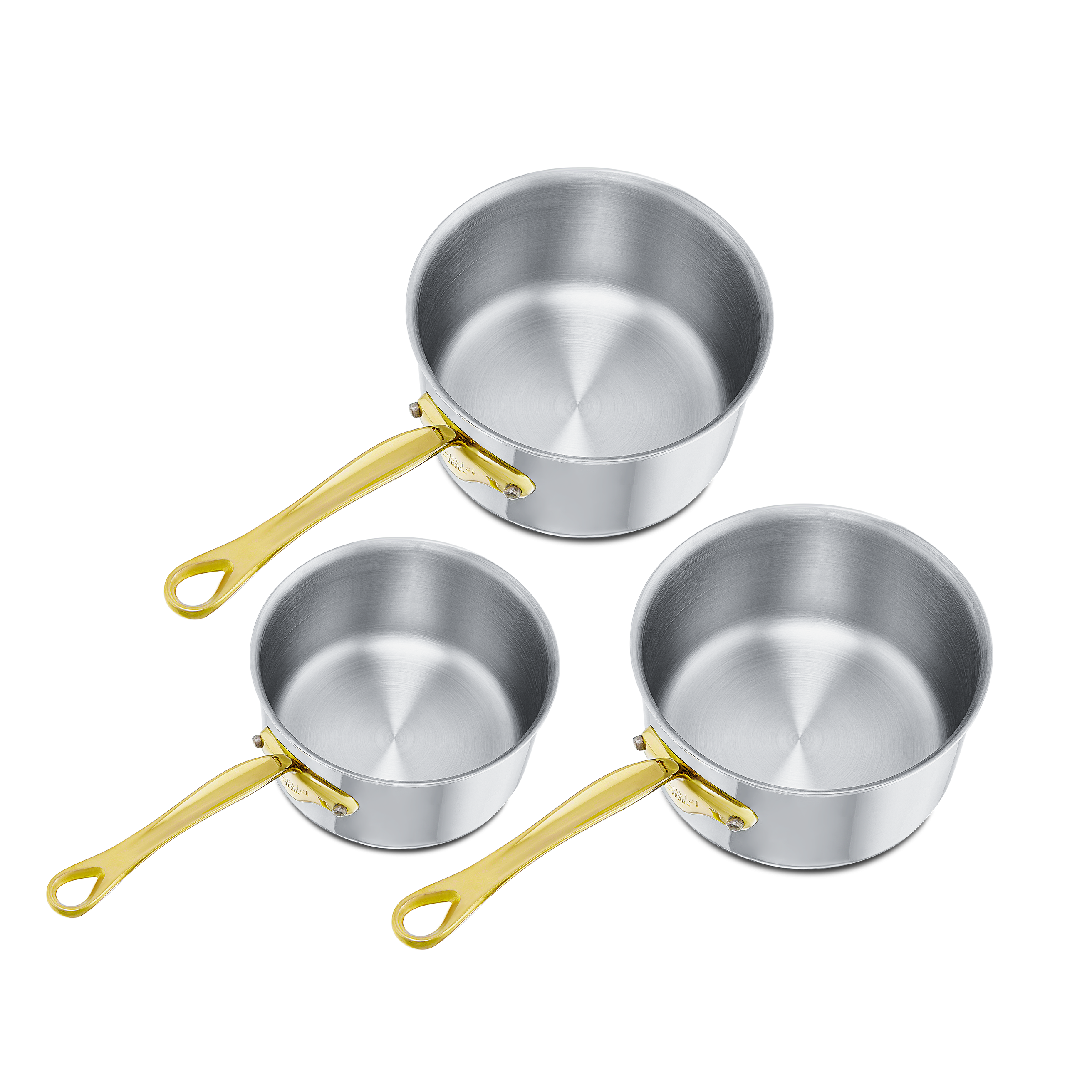Batterie de 3 casseroles en inox M'COOK B