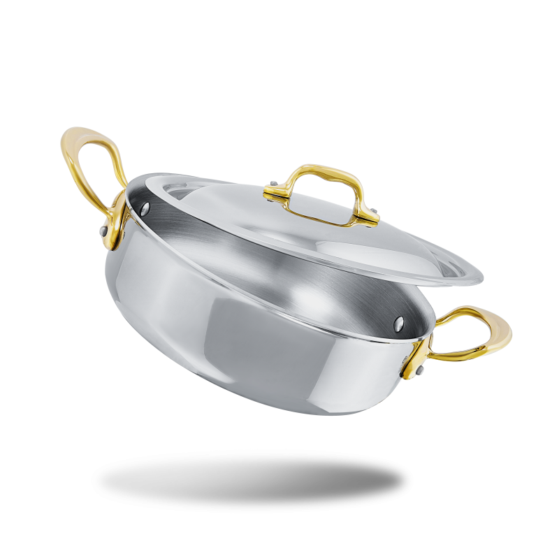 Rondeau en inox avec couvercle M'COOK B