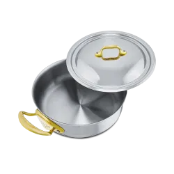 Rondeau en inox avec couvercle M'COOK B