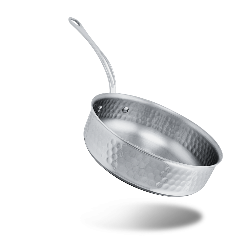 Sauteuse en inox martelé M'ÉLITE