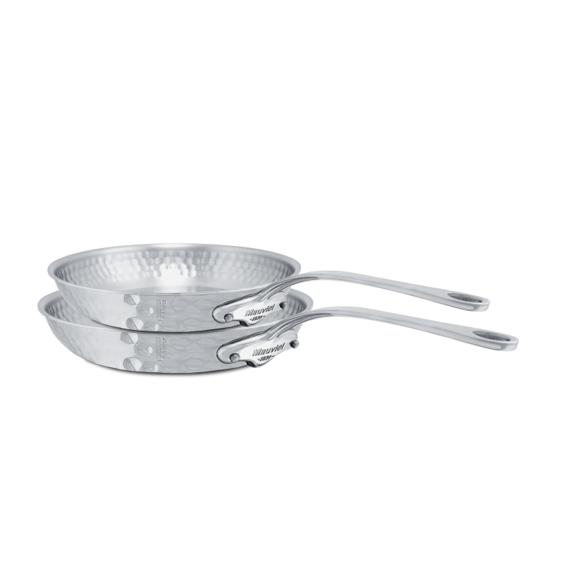 Batterie de 2 pièces en inox martelé M'ÉLITE