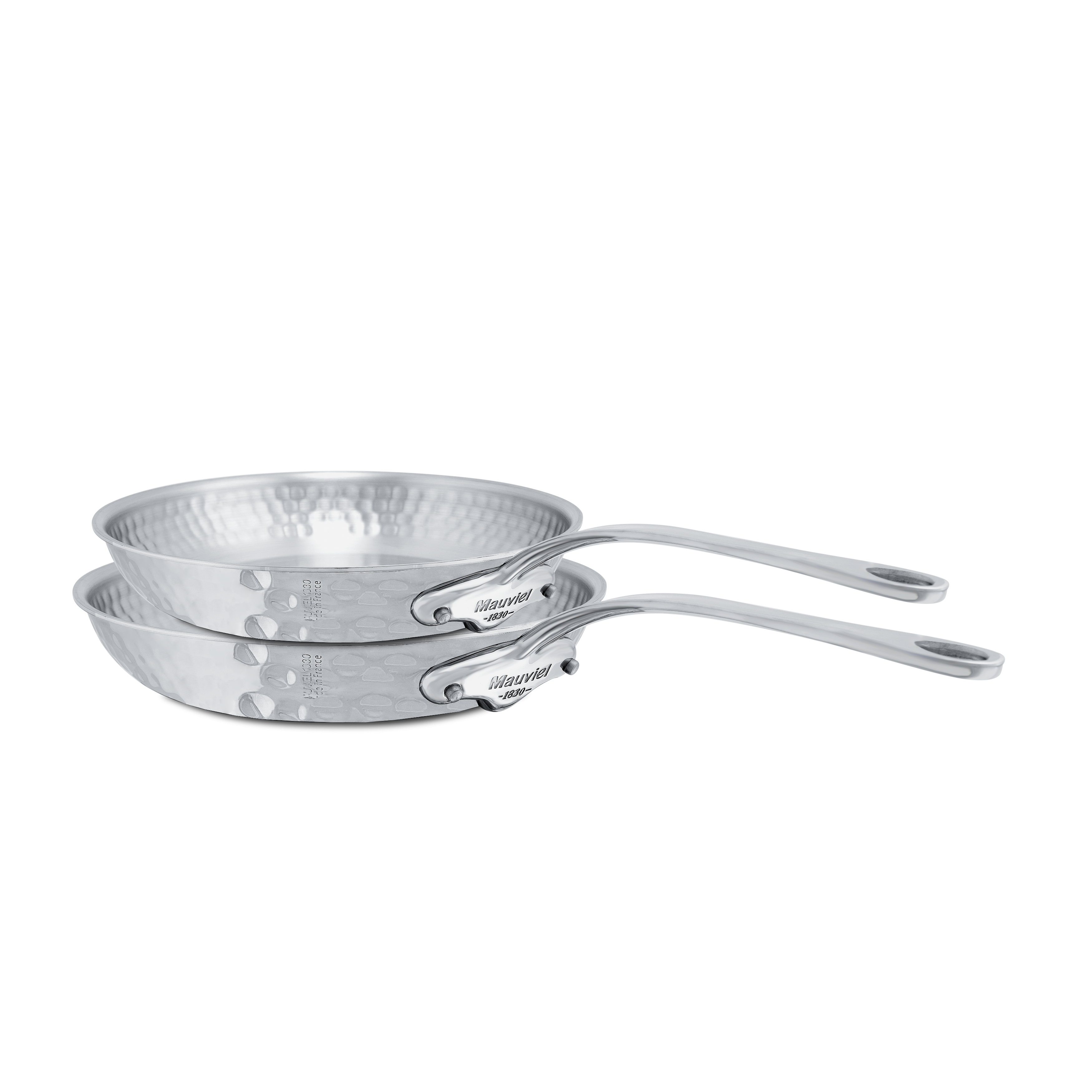 Batterie de 2 pièces en inox martelé M'ÉLITE