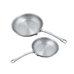 Batterie de 2 pièces en inox martelé M'ÉLITE