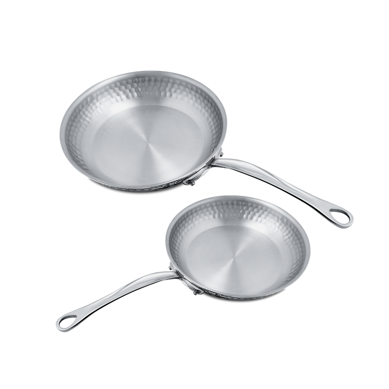 Batterie de 2 pièces en inox martelé M'ÉLITE