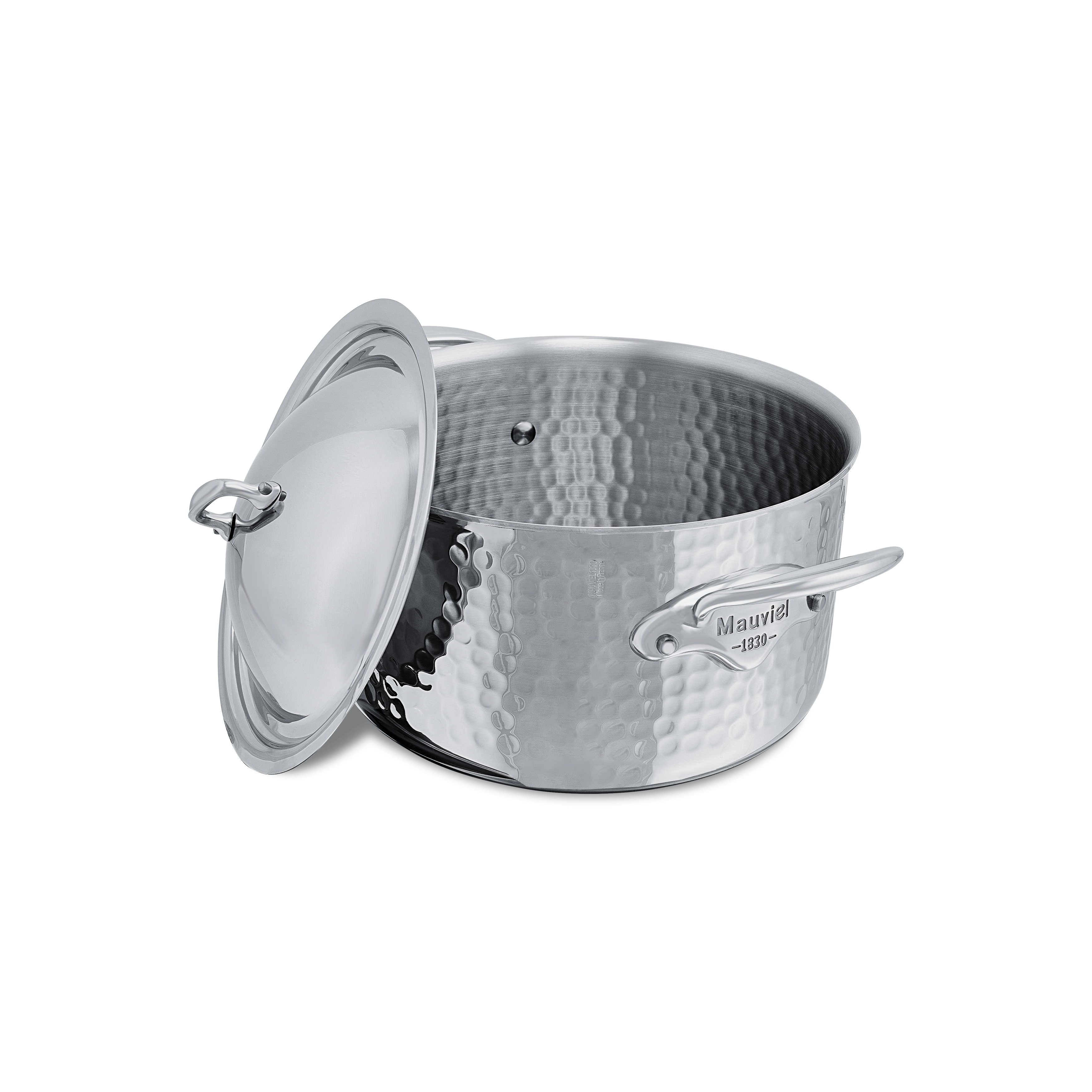 Cocotte en inox martelé avec couvercle M'ÉLITE