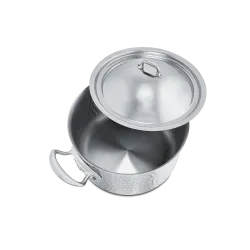 Cocotte en inox martelé avec couvercle M'ÉLITE