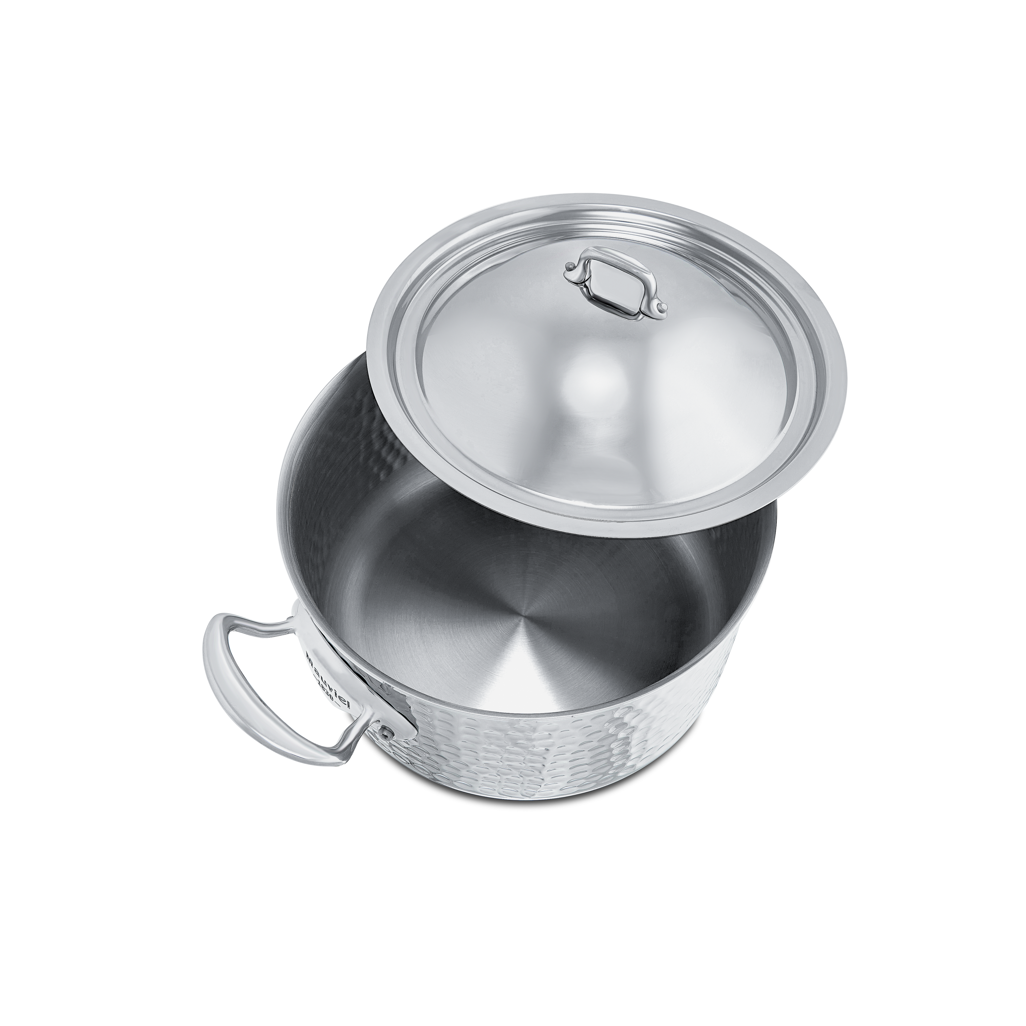 Cocotte en inox martelé avec couvercle M'ÉLITE