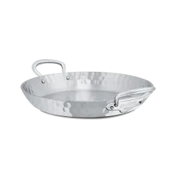 Plat rond en inox martelé M'ÉLITE