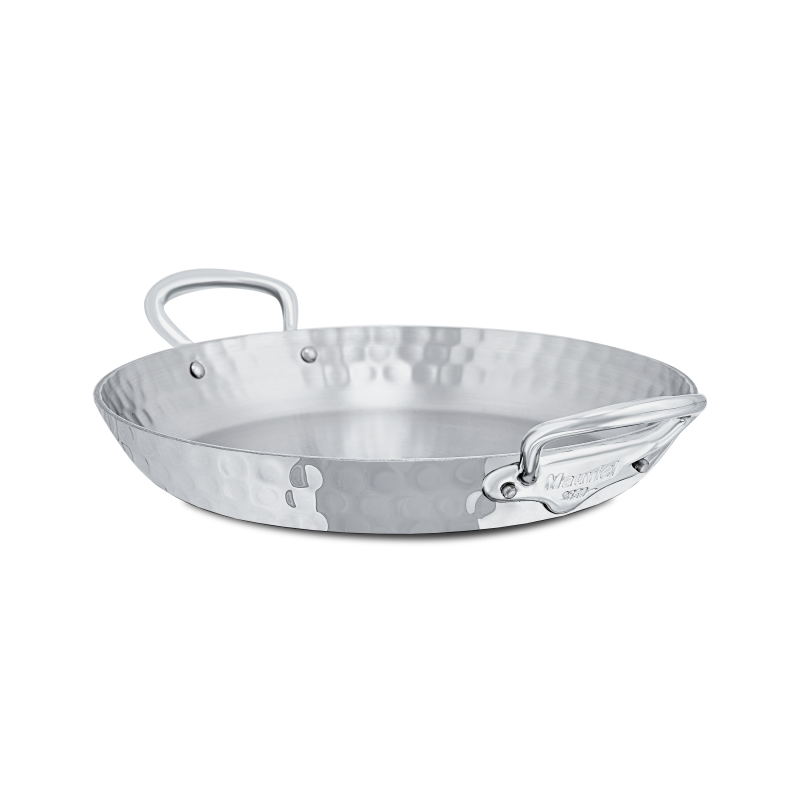 Plat rond en inox martelé M'ÉLITE