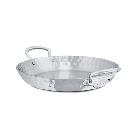 Plat rond en inox martelé M'ÉLITE