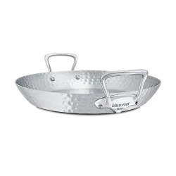 Plat à paëlla en inox martelé M'ÉLITE