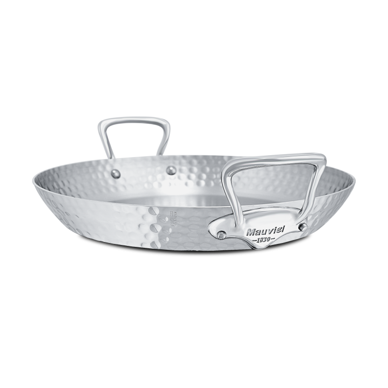 Plat à paëlla en inox martelé M'ÉLITE