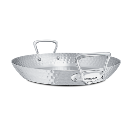Plat à paëlla en inox martelé M'ÉLITE